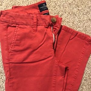 American Eagle Pants, size 2, red khaki